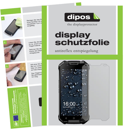 AGMX2 mit aufgebrachter dipos Displayschutzfolie, die lästige Fingerabdrücke minimiert