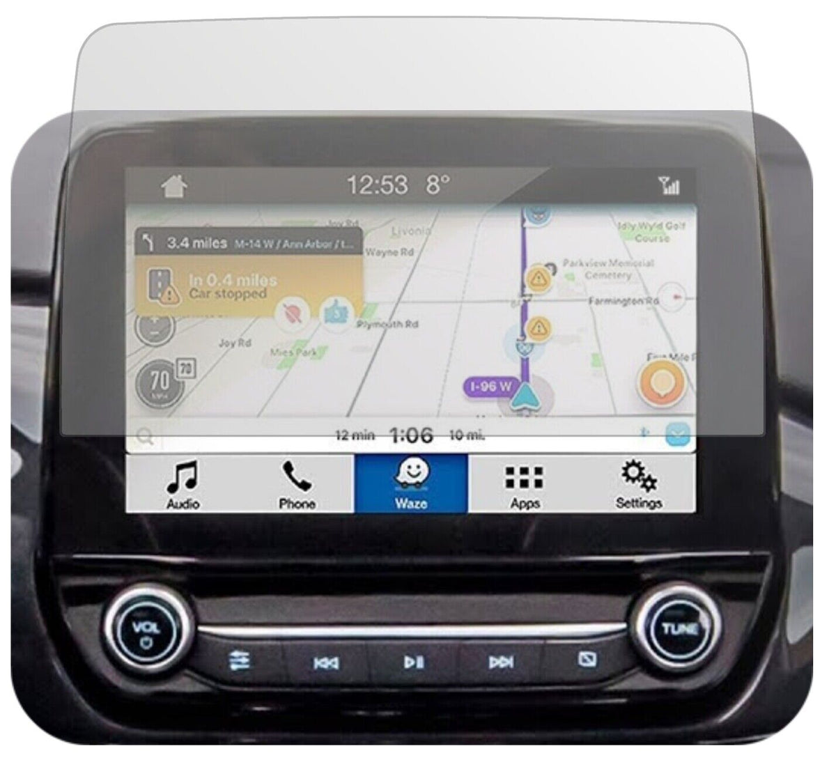 1x Schutzfolie matt für Ford Kuga Display (ab 2020) Display-Schutzfolie