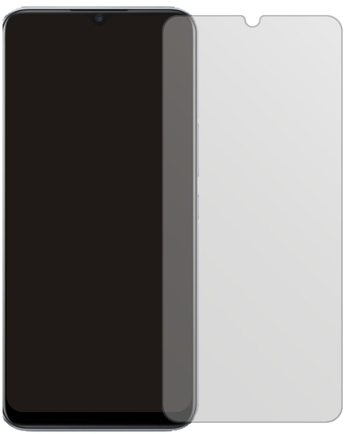 OppoRealme V3 5G mit aufgebrachter dipos Displayschutzfolie, die lästige Fingerabdrücke minimiert