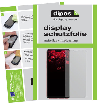 OppoF7 mit aufgebrachter dipos Displayschutzfolie, die lästige Fingerabdrücke minimiert