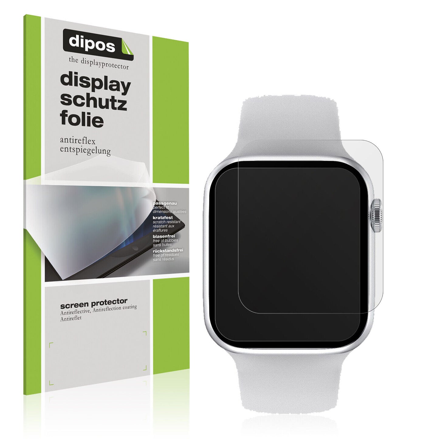 Matte Displayschutzfolie von dipos passend für Iwo Watch 7 Pro, präziser Zuschnitt und blasenfrei montiert