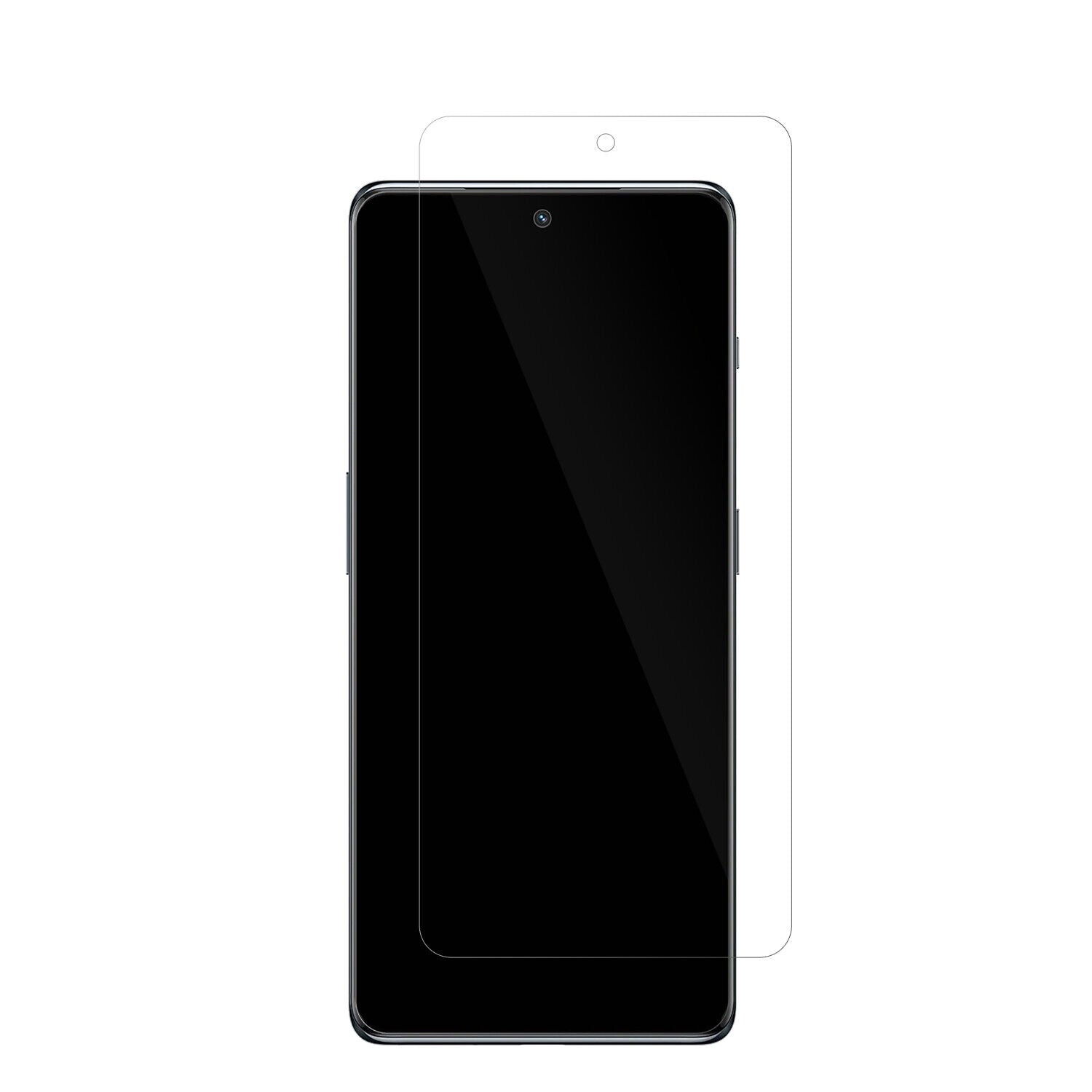 OnePlus11R mit aufgebrachter dipos Displayschutzfolie, glasklare Darstellung ohne Einschränkungen