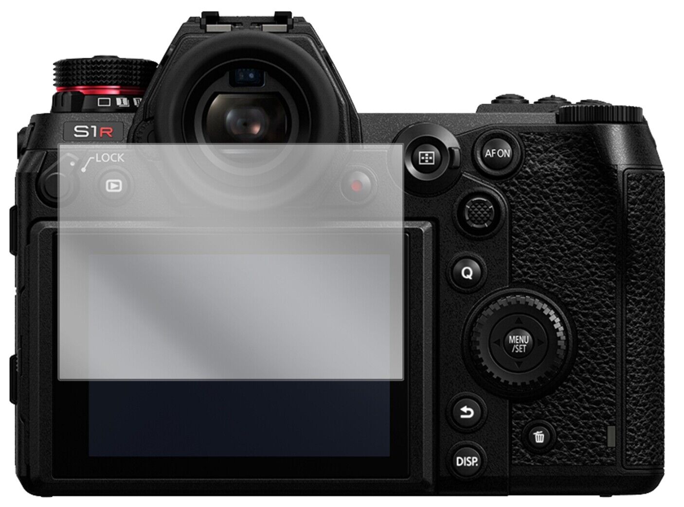 Klare Displayschutzfolie von dipos passend für Panasonic Lumix S1R, präziser Zuschnitt und blasenfrei montiert