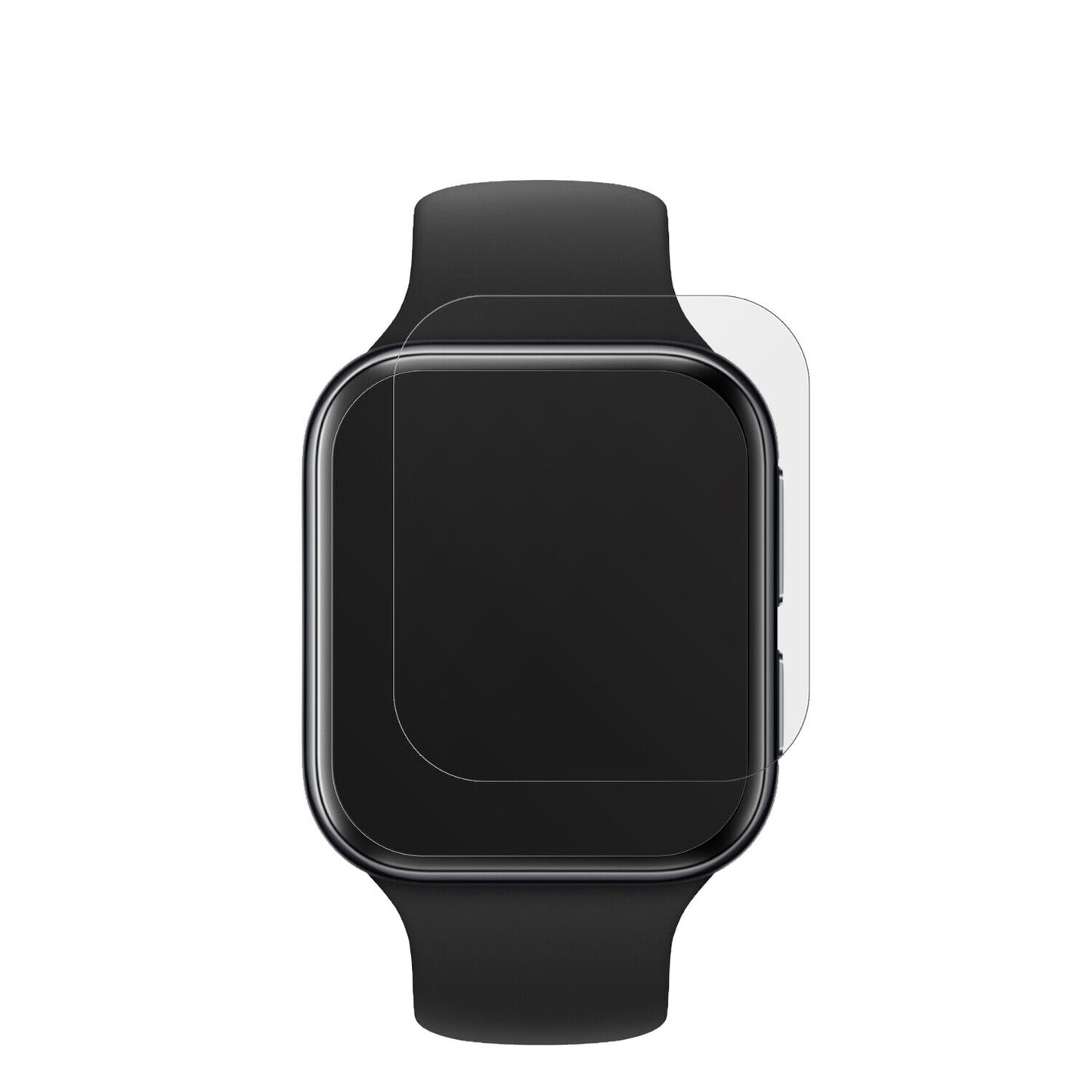 OPPOWatch 3 mit aufgebrachter dipos Displayschutzfolie, die lästige Fingerabdrücke minimiert