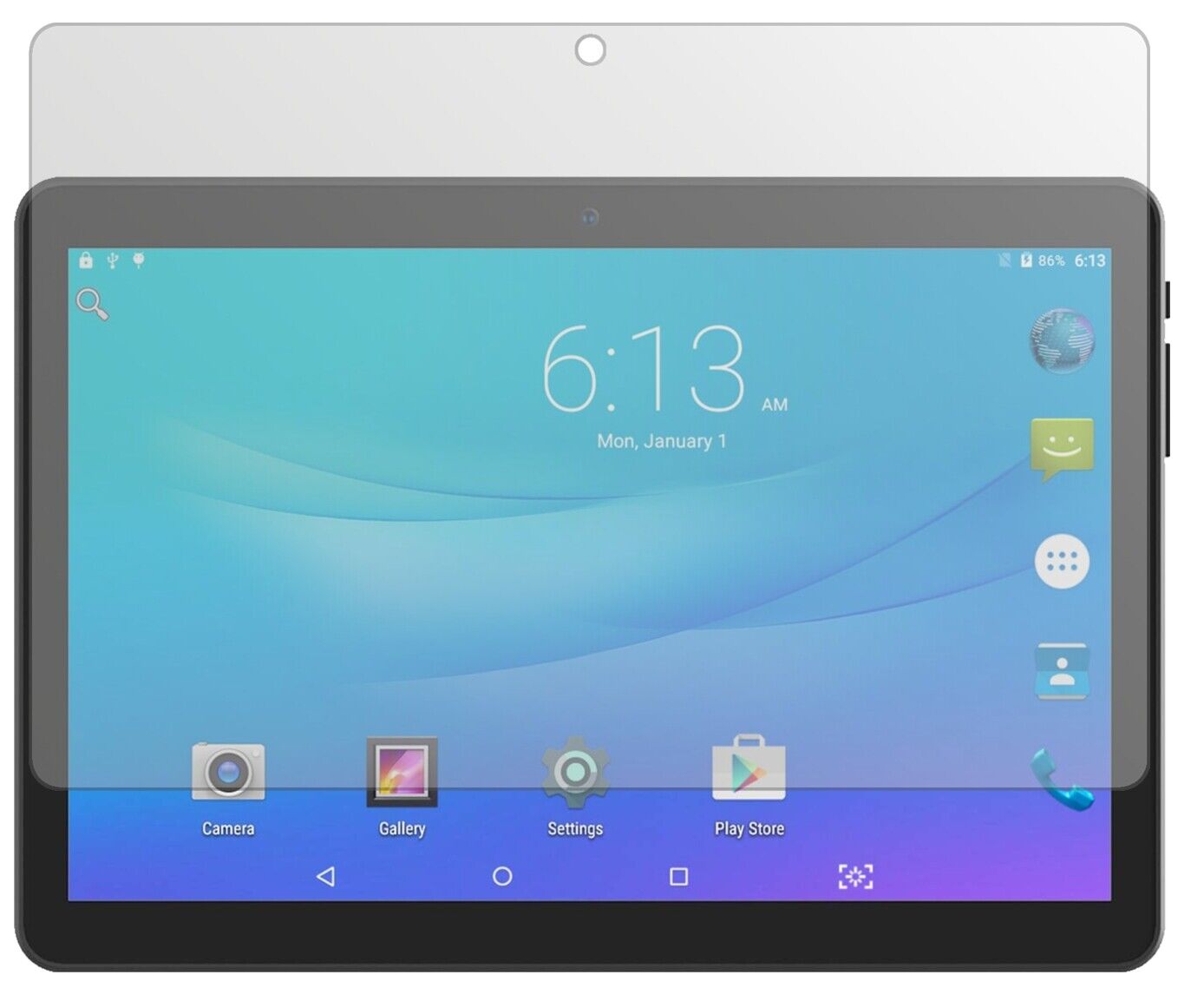 1x Schutzfolie matt für Lectrus 10.1 Zoll Tablet Display-Schutzfolie