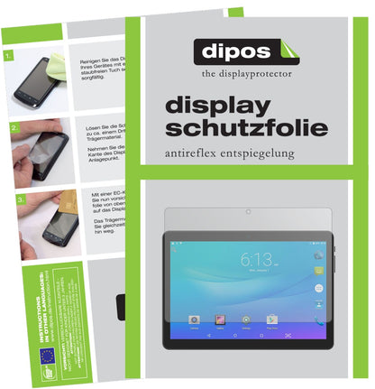 1x Schutzfolie matt für Lectrus 10.1 Zoll Tablet Display-Schutzfolie