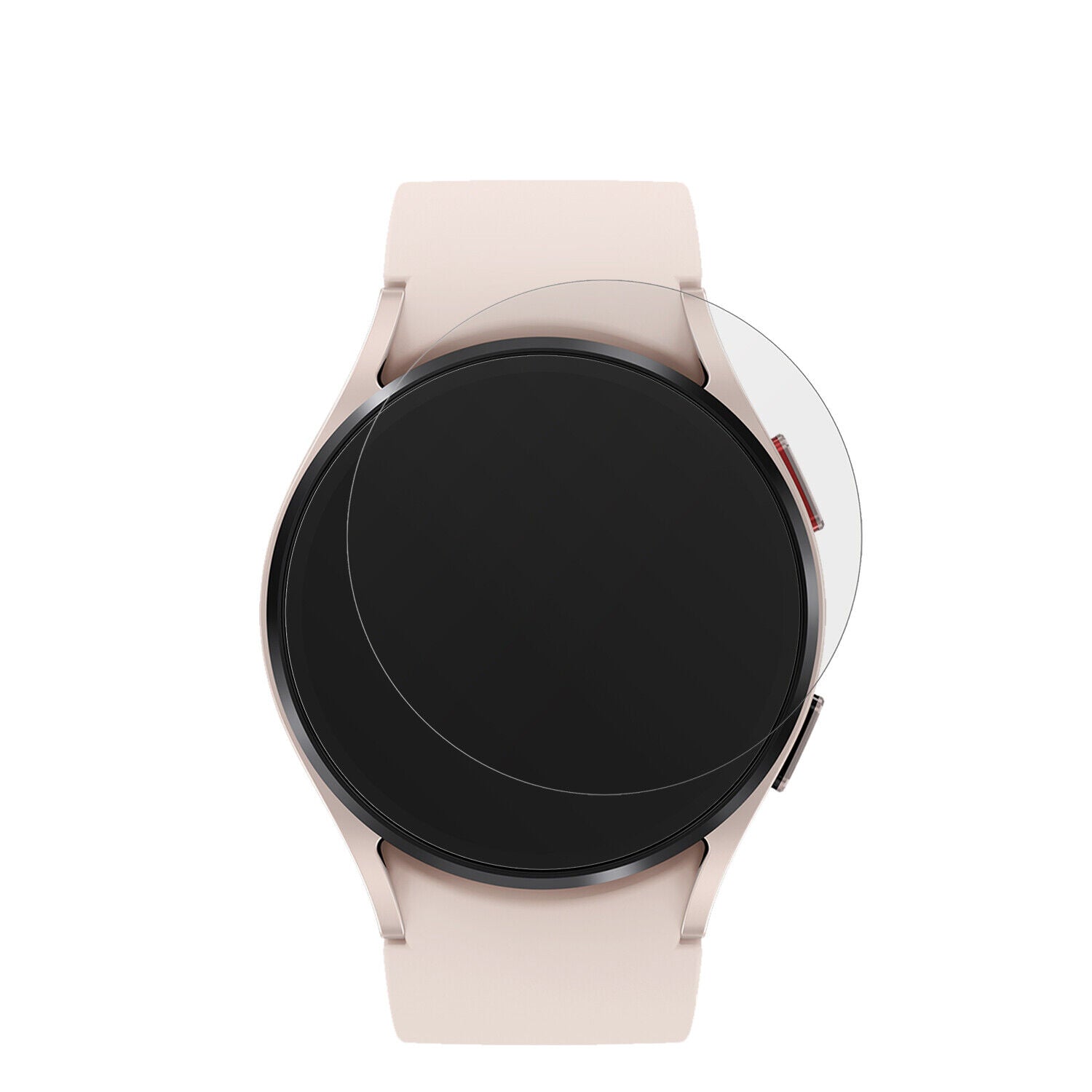 SamsungGalaxy Watch 5 (40mm) mit aufgebrachter dipos Displayschutzfolie, die lästige Fingerabdrücke minimiert