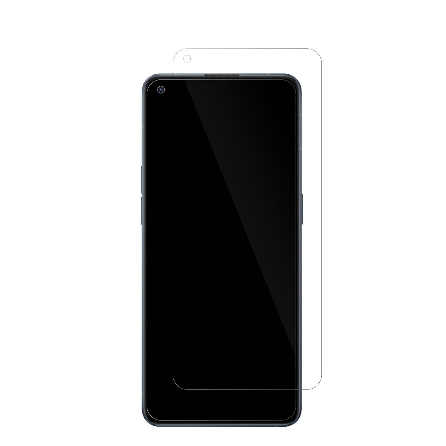 OPPOReno6 4G mit aufgebrachter dipos Displayschutzfolie, glasklare Darstellung ohne Einschränkungen
