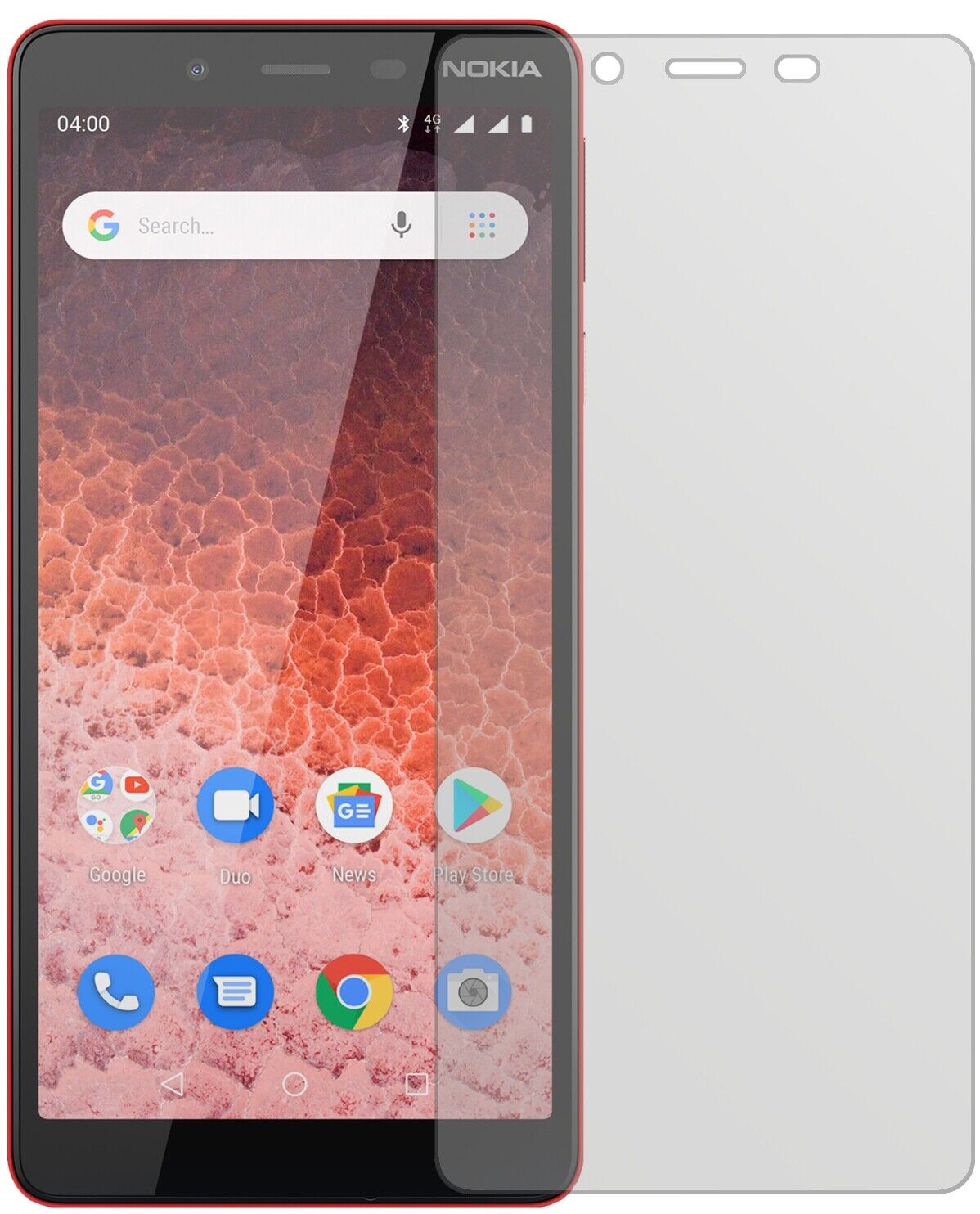 Matte Displayschutzfolie von dipos passend für Nokia 1 Plus, präziser Zuschnitt und blasenfrei montiert