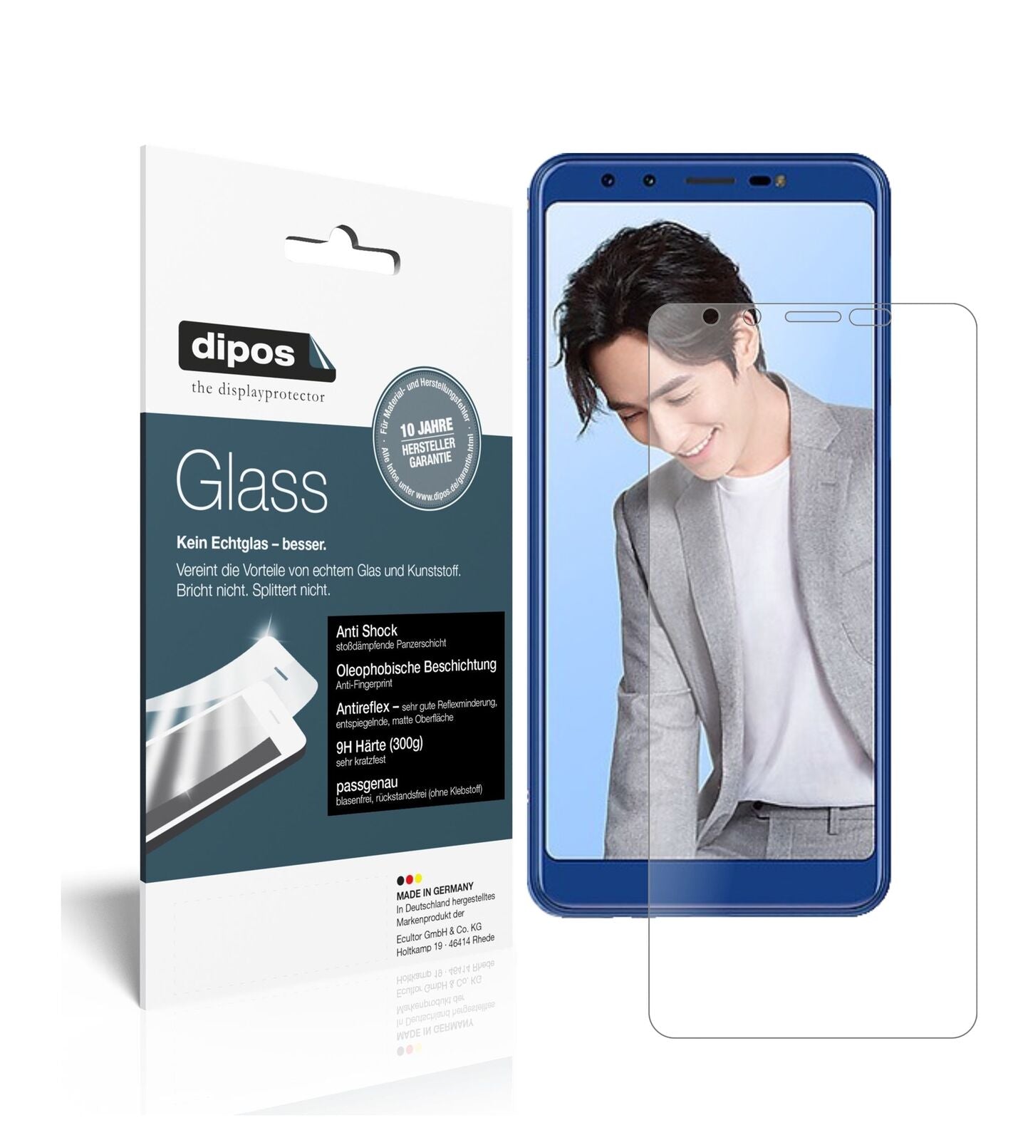 1x 9H Schutzfolie matt für Lenovo K5s Panzerfolie