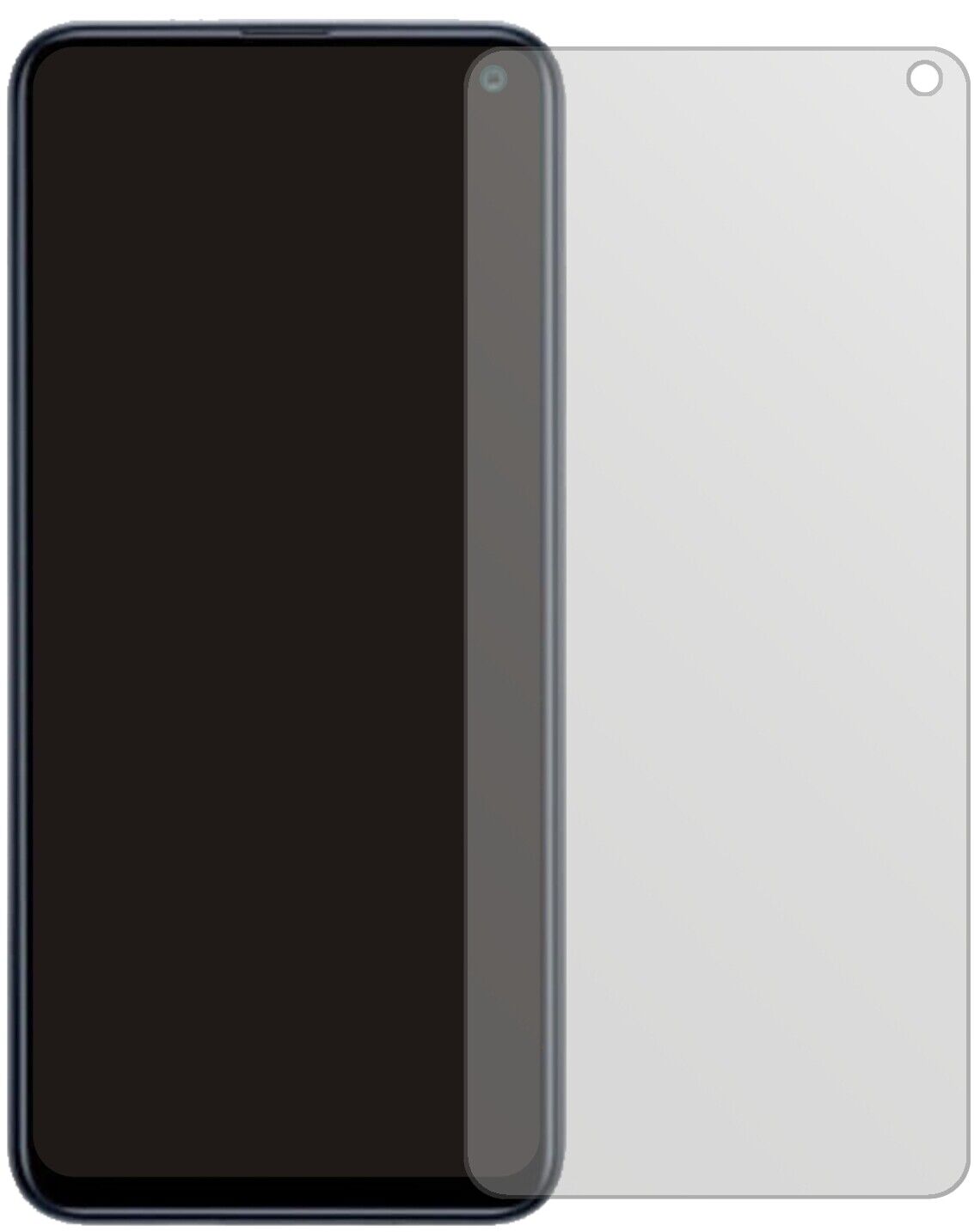 SamsungGalaxy F52 5G mit aufgebrachter dipos Displayschutzfolie, die lästige Fingerabdrücke minimiert