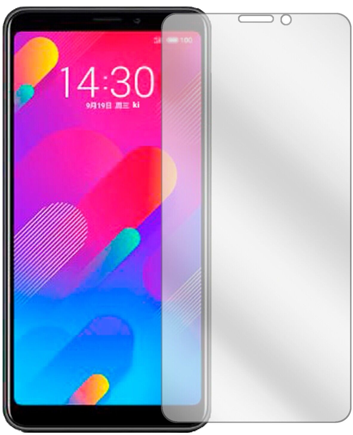 Klare Displayschutzfolie von dipos passend für Meizu V8 pro, präziser Zuschnitt und blasenfrei montiert