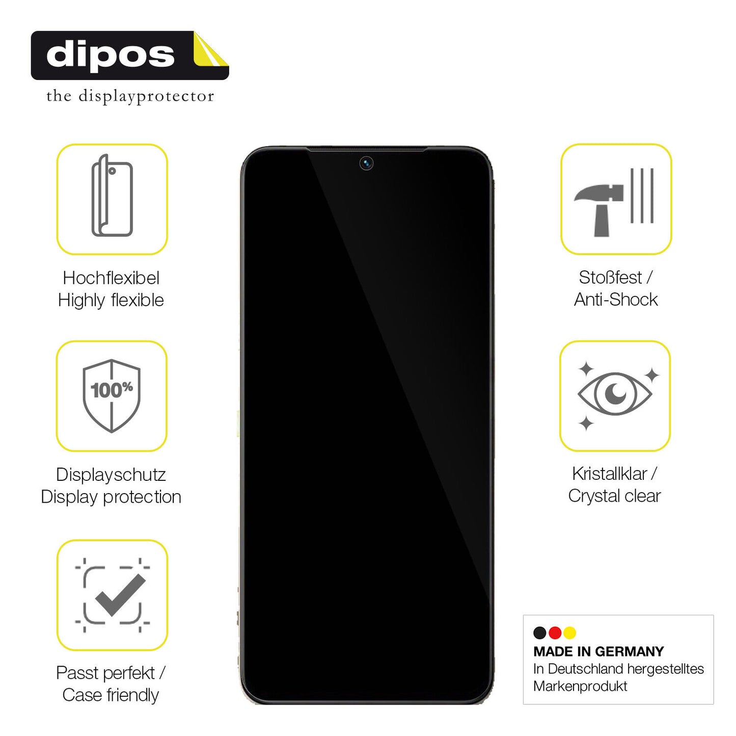 1x 3D Full Cover Schutzfolie für Vivo S15e
