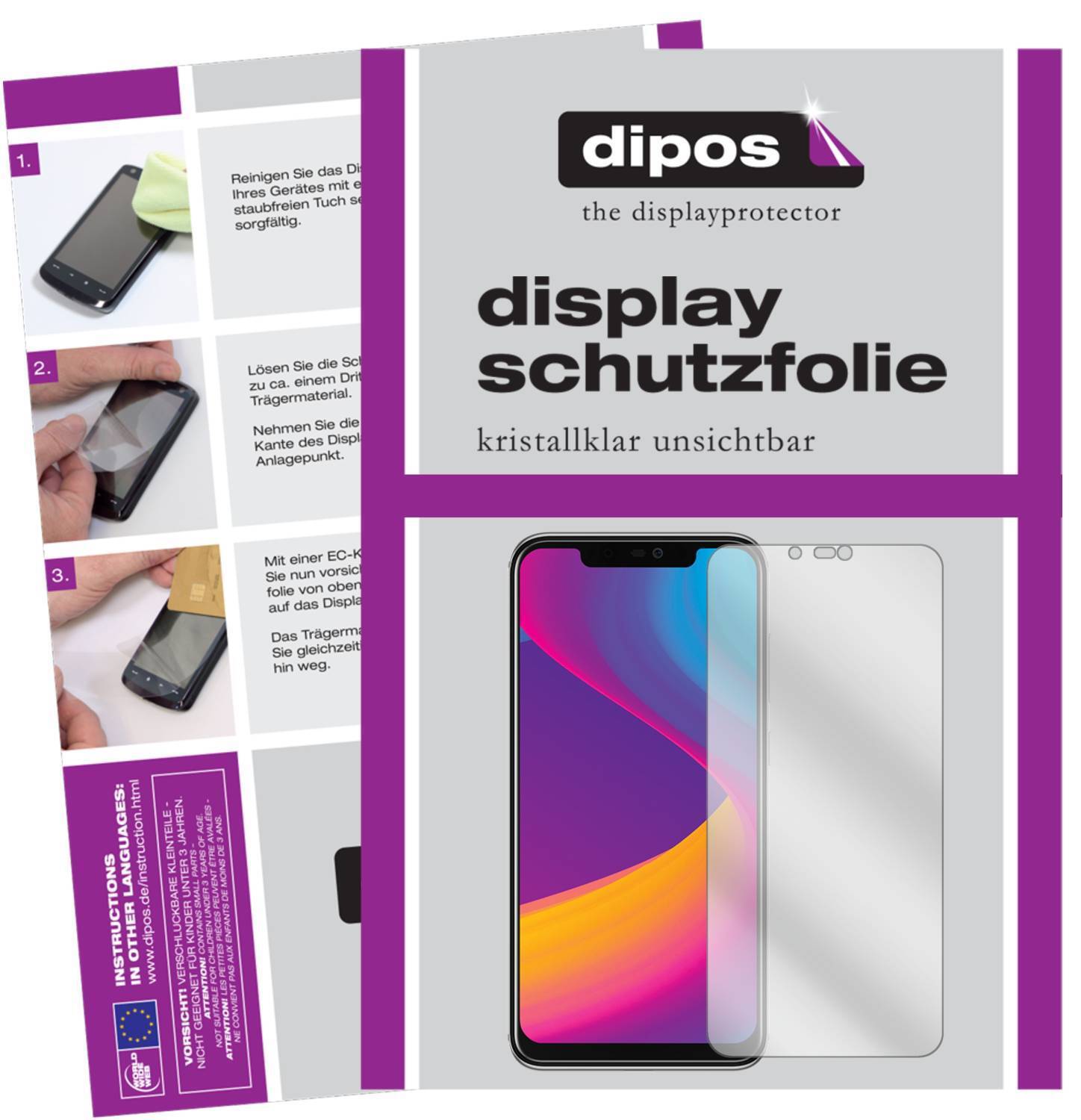 PanasonicEluga X1 Pro mit aufgebrachter dipos Displayschutzfolie, glasklare Darstellung ohne Einschränkungen