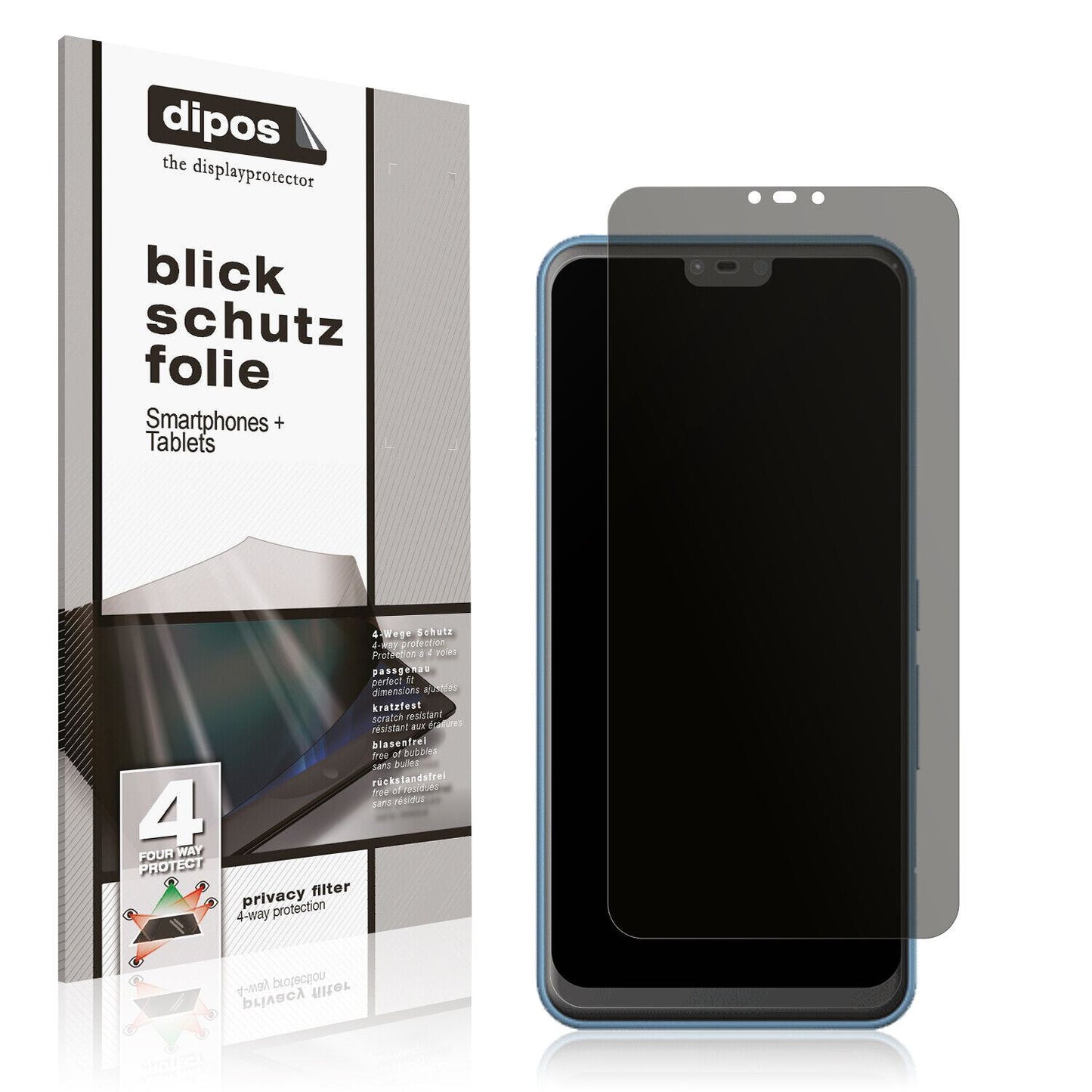 Blickschutzfolie für Fujitsu Arrows J matt Schutzfolie Privacy