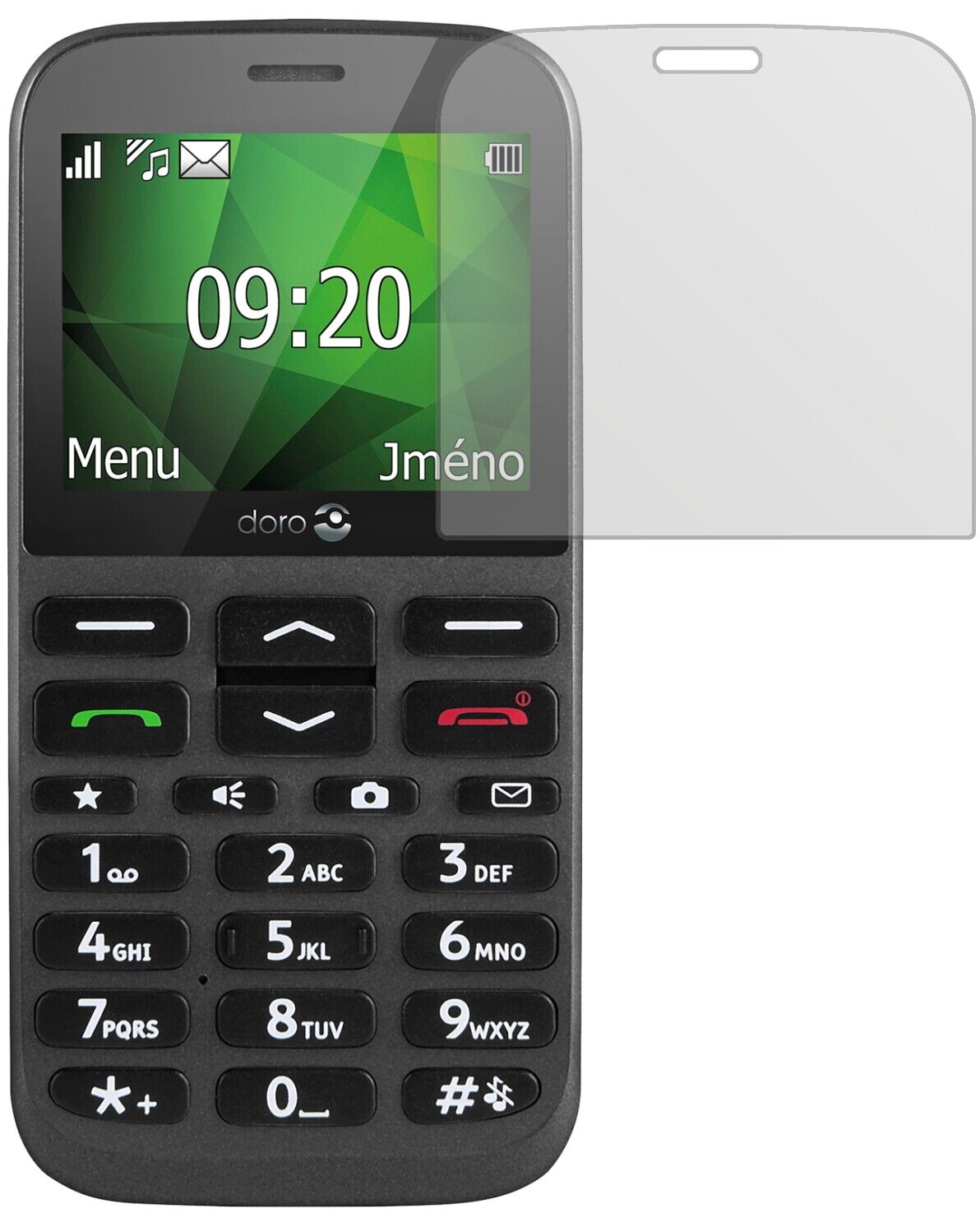 Matte Displayschutzfolie von dipos passend für Doro 1370, präziser Zuschnitt und blasenfrei montiert