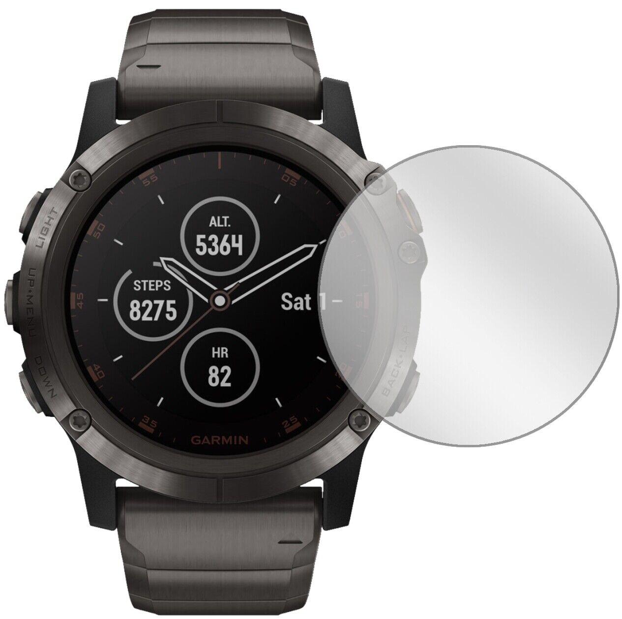 5x Schutzfolie klar für Garmin fenix 5 Plus (47mm) Display-Schutzfolie