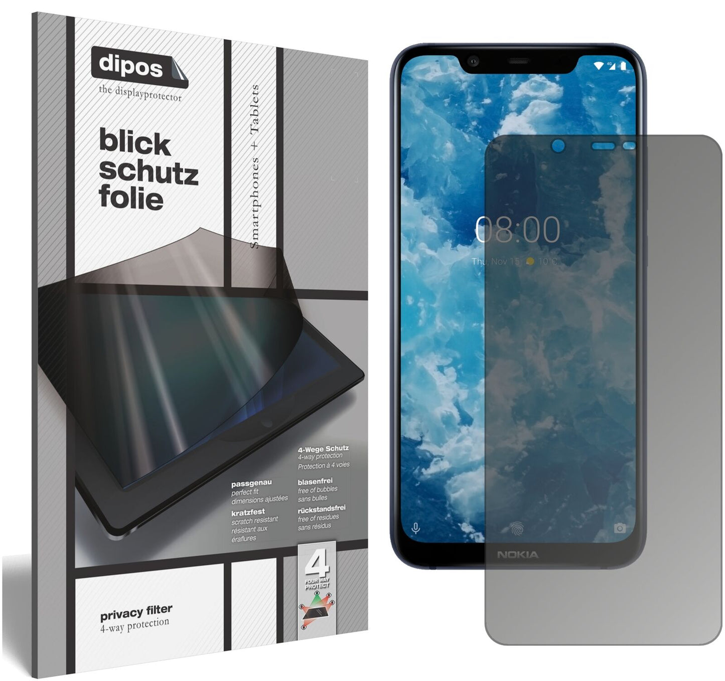 Blickschutzfolie für Nokia 46030 matt Schutzfolie Privacy