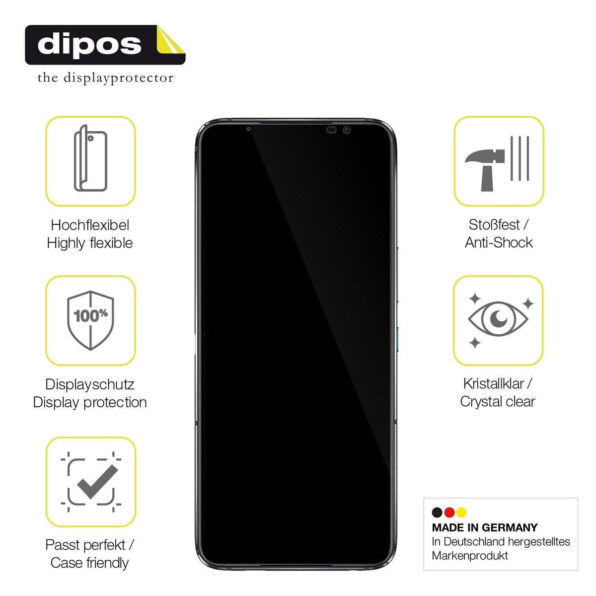 1x 3D Full Cover Schutzfolie für Asus ROG Phone 6