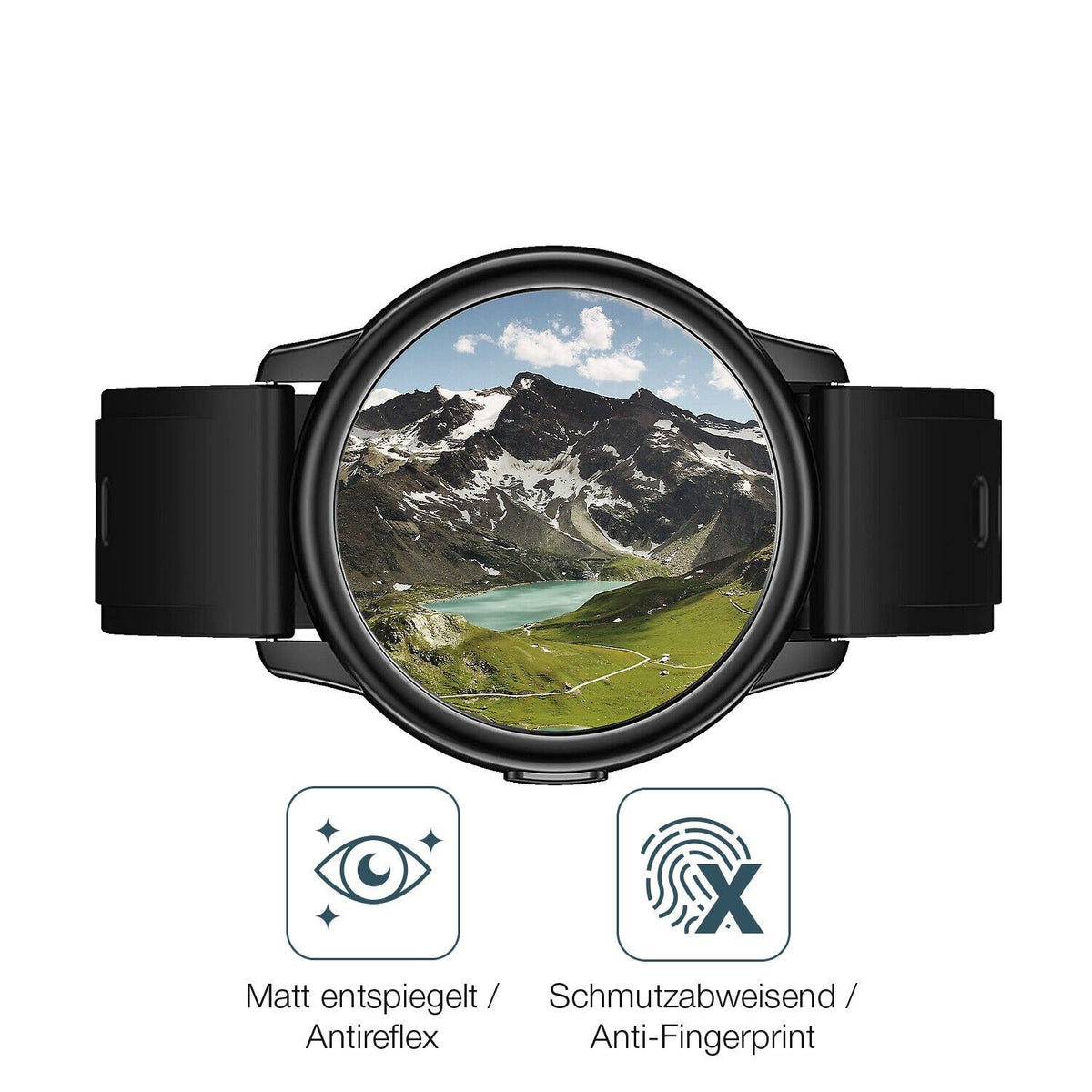 1x 9H Schutzfolie matt für Cillso 1,3 Zoll Smartwatch Panzerfolie
