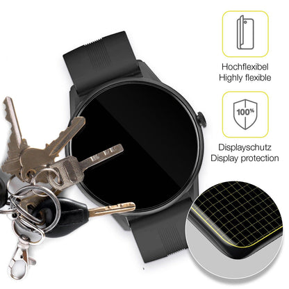 2x 3D Full Cover Schutzfolie für Lytimes 1,3 Zoll Smartwatch