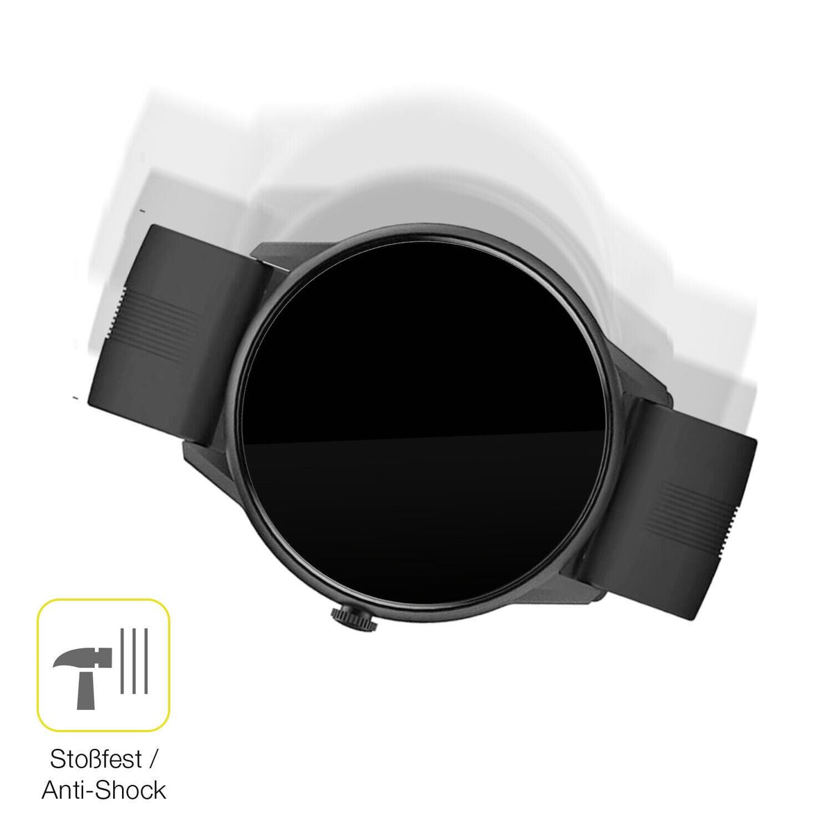 2x 3D Full Cover Schutzfolie für Lytimes 1,3 Zoll Smartwatch