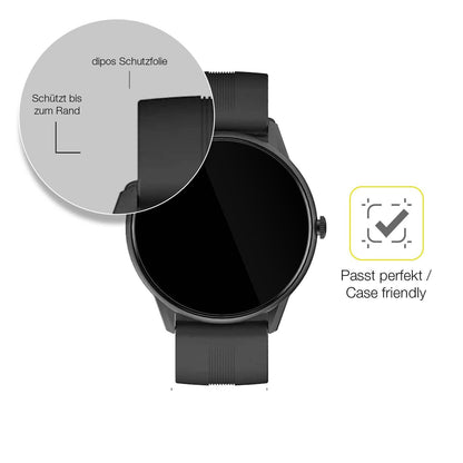 2x 3D Full Cover Schutzfolie für Lytimes 1,3 Zoll Smartwatch