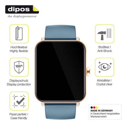 2x 3D Full Cover Schutzfolie für Huakua G50 Smartwatch