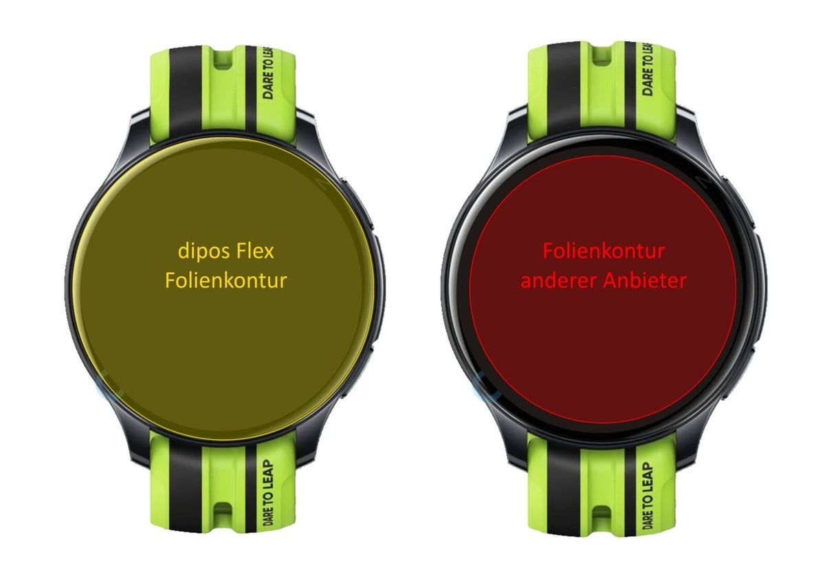 2x 3D Full Cover Schutzfolie für Realme Watch T1