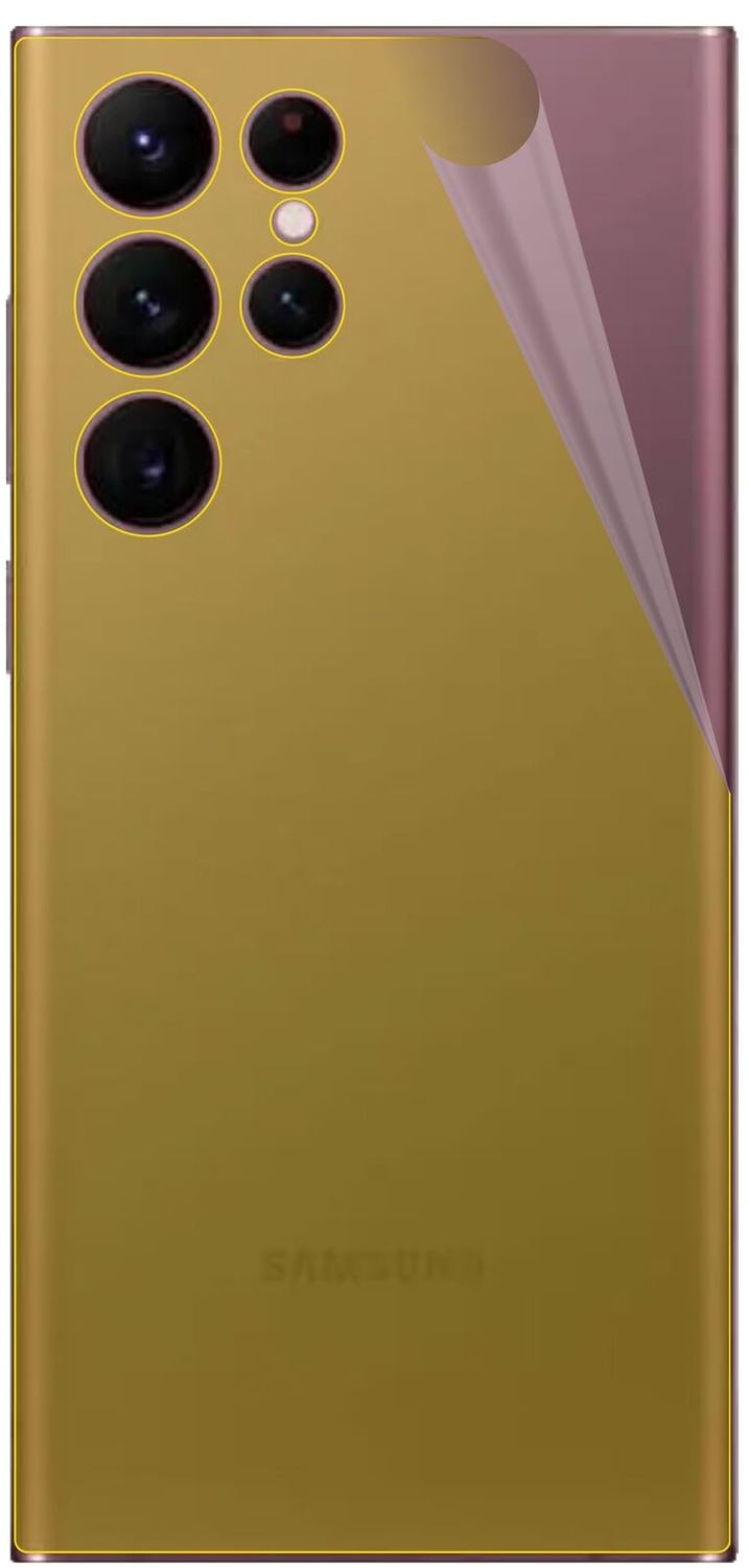 2x 3D Full Cover Schutzfolie für Samsung Galaxy S22 Ultra Rückseite