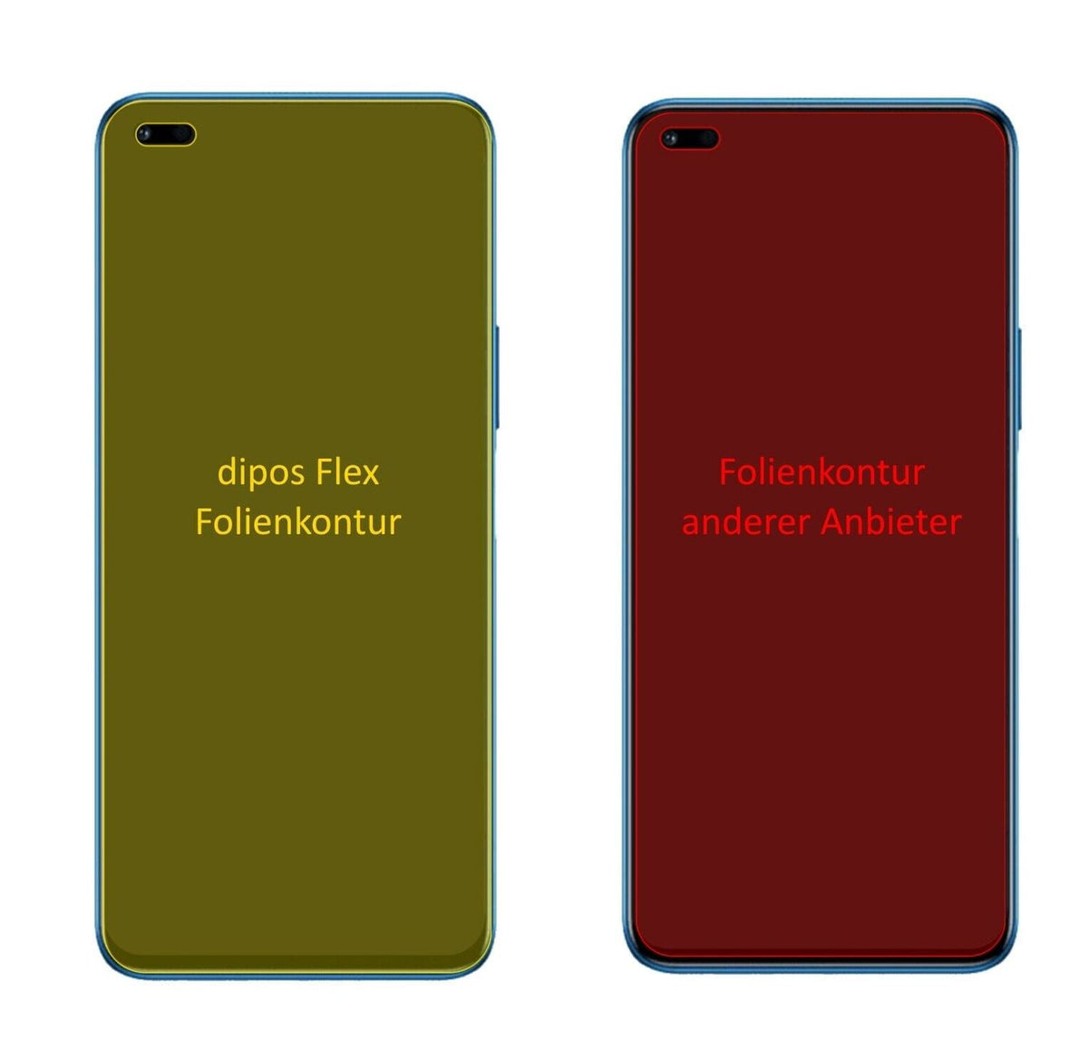 2x 3D Full Cover Schutzfolie für Honor 50 Lite