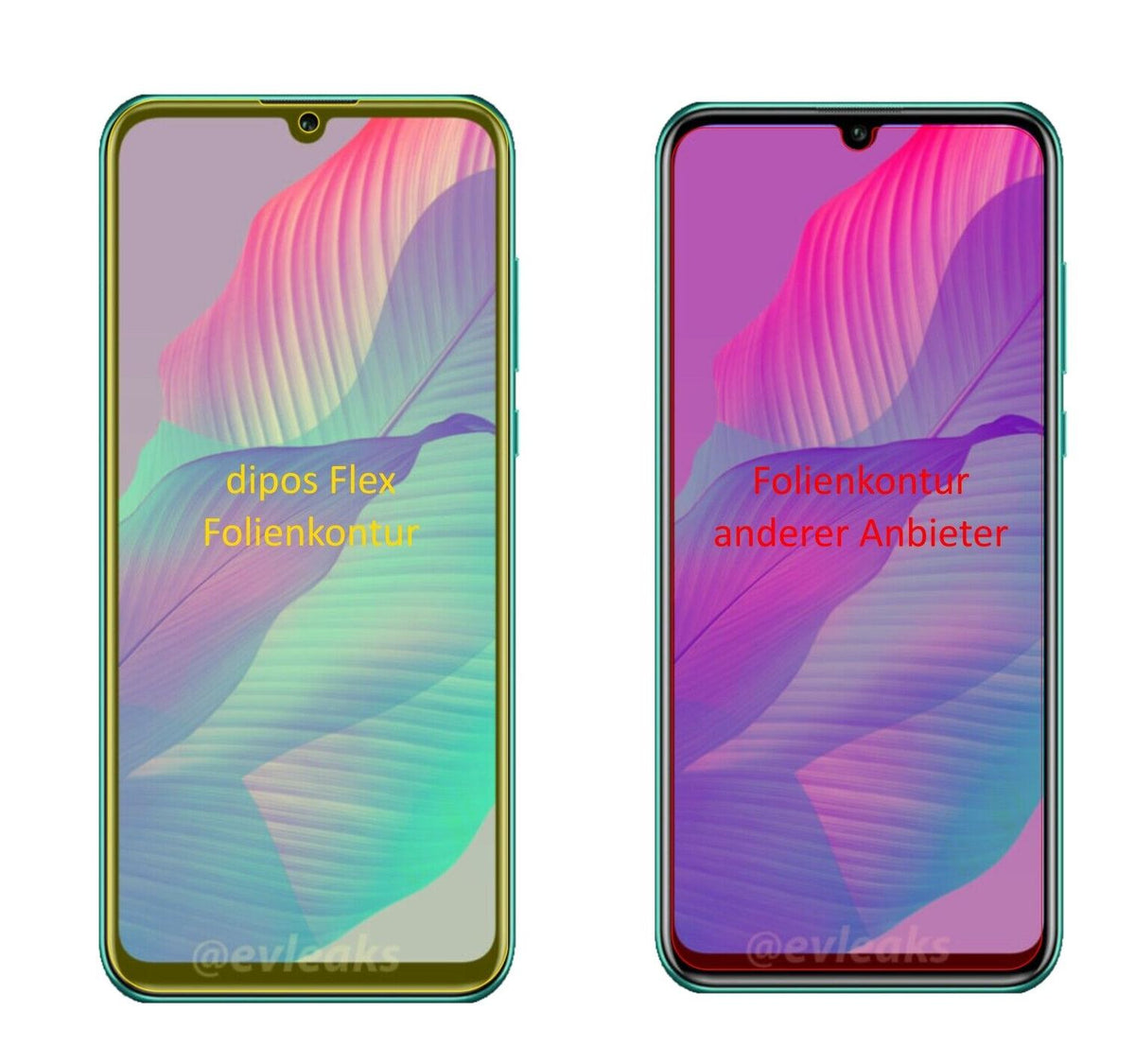 2x 3D Full Cover Schutzfolie für Huawei P Smart S