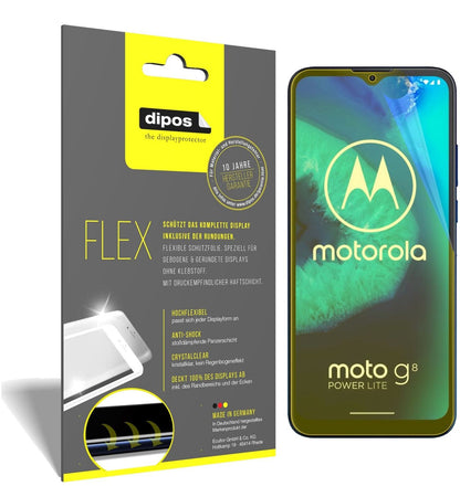 2x 3D Full Cover Schutzfolie für Motorola Moto G8 Power Lite