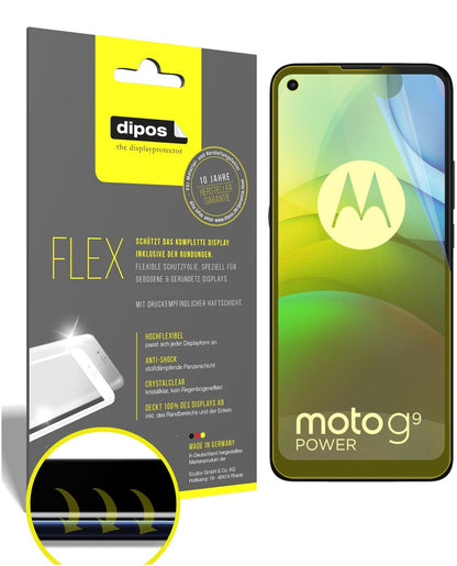 2x 3D Full Cover Schutzfolie für Motorola Moto G9 Power
