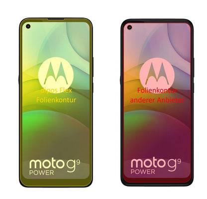 2x 3D Full Cover Schutzfolie für Motorola Moto G9 Power