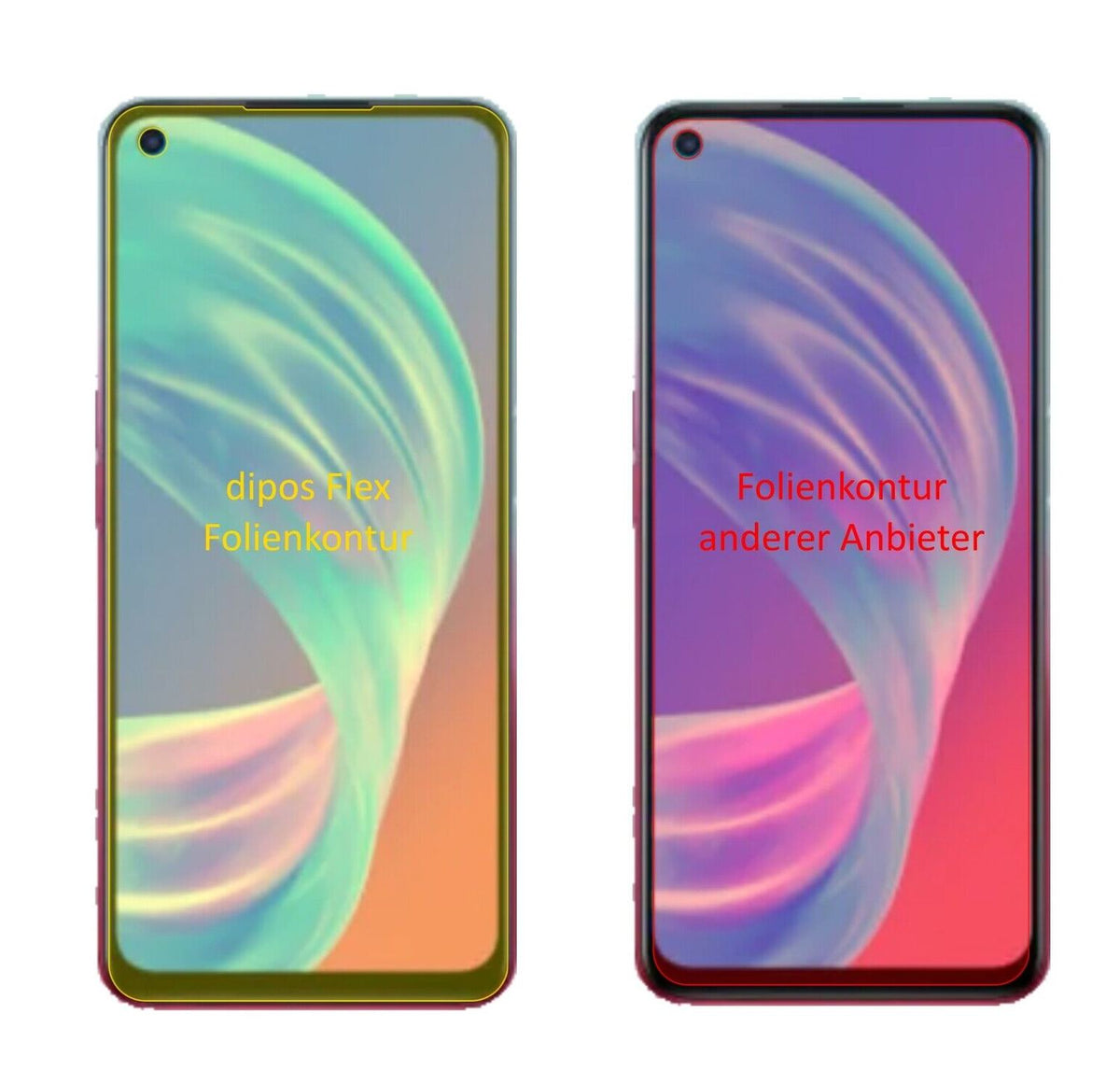2x 3D Full Cover Schutzfolie für Oppo A73 5G