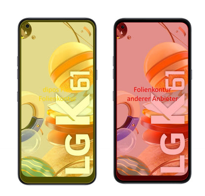2x 3D Full Cover Schutzfolie für LG K61