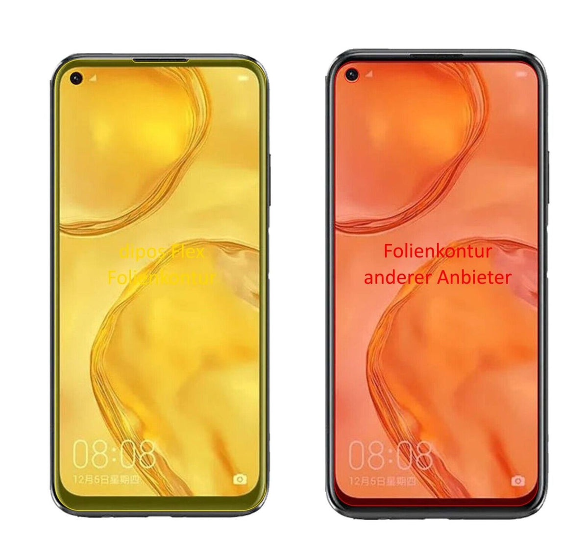 2x 3D Full Cover Schutzfolie für Huawei nova 7i