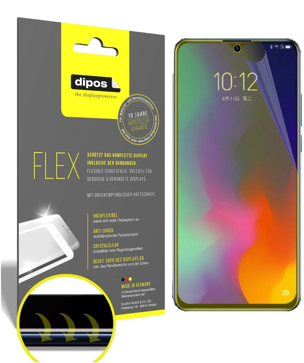 2x 3D Full Cover Schutzfolie für Lenovo Z6 Youth Edition