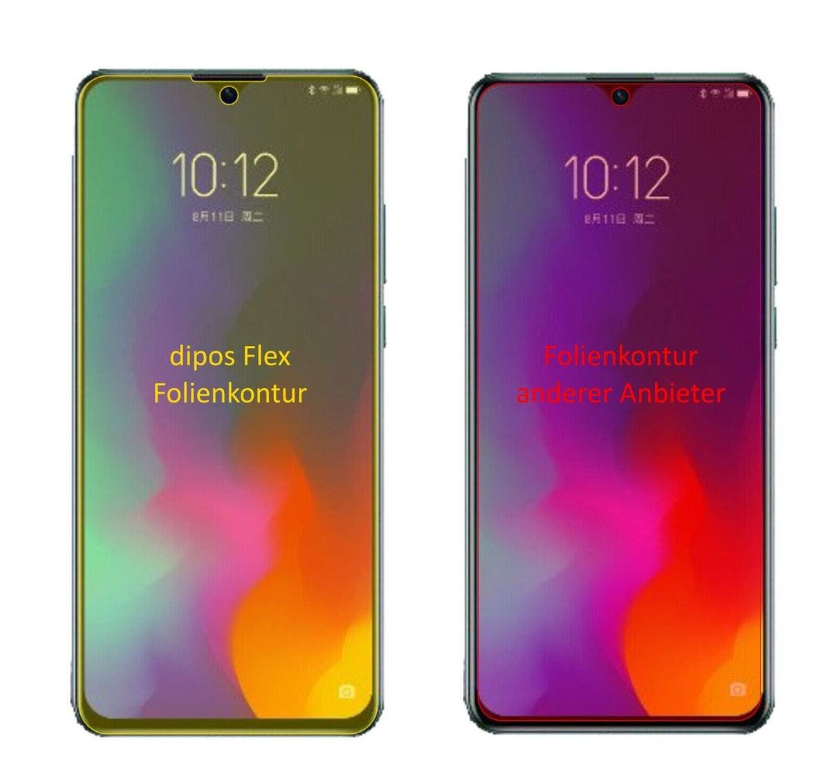 2x 3D Full Cover Schutzfolie für Lenovo Z6 Youth Edition
