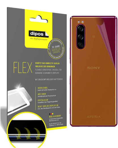 2x 3D Full Cover Schutzfolie für Sony Xperia 5 Rückseite