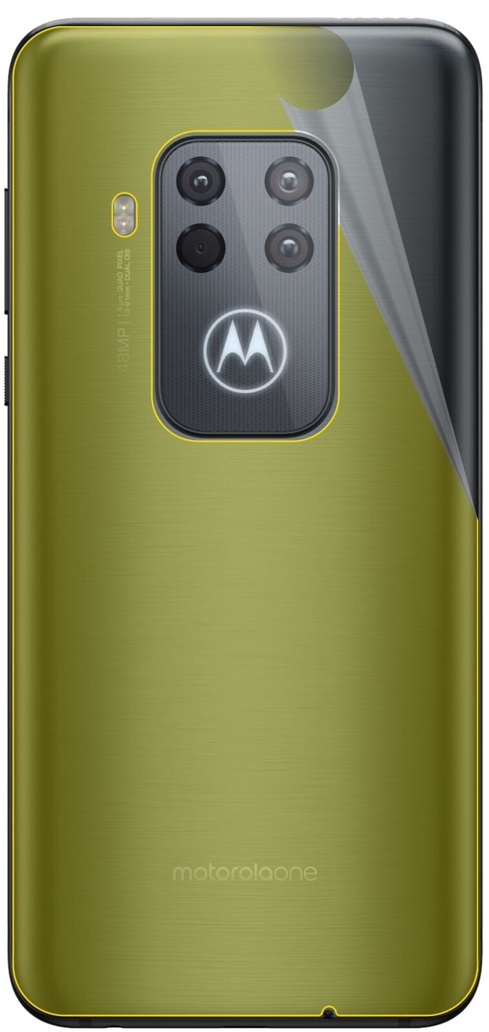 2x 3D Full Cover Schutzfolie für Motorola One Zoom Rückseite