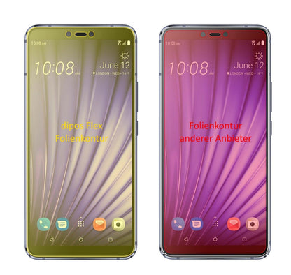 2x 3D Full Cover Schutzfolie für HTC U19e