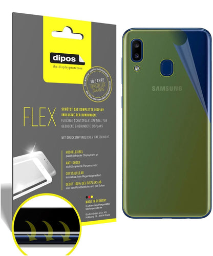 2x 3D Full Cover Schutzfolie für Samsung Galaxy A20 Rückseite