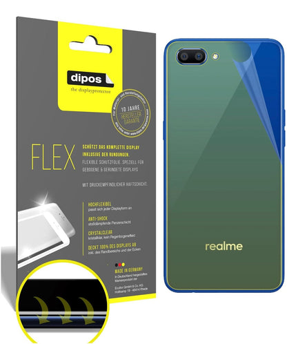 2x 3D Full Cover Schutzfolie für Oppo Realme C1 (2019) Rückseite