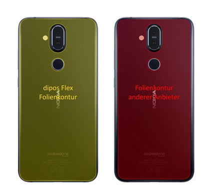 1x 3D Full Cover Schutzfolie für Nokia 8.1 Rückseite
