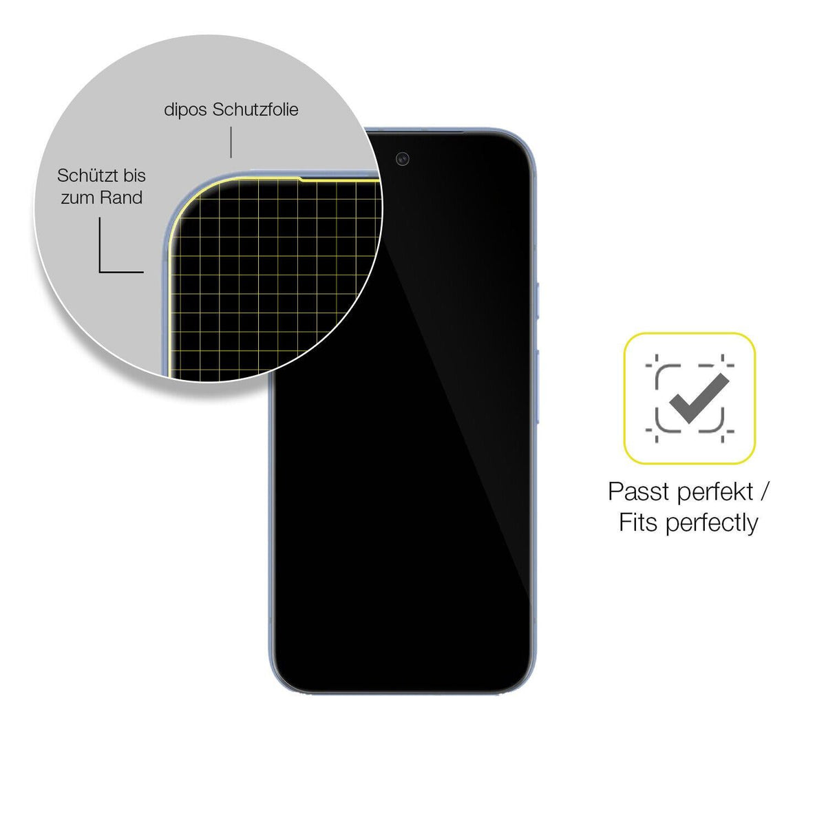 2x 3D Full Cover Schutzfolie für Google Pixel 8a