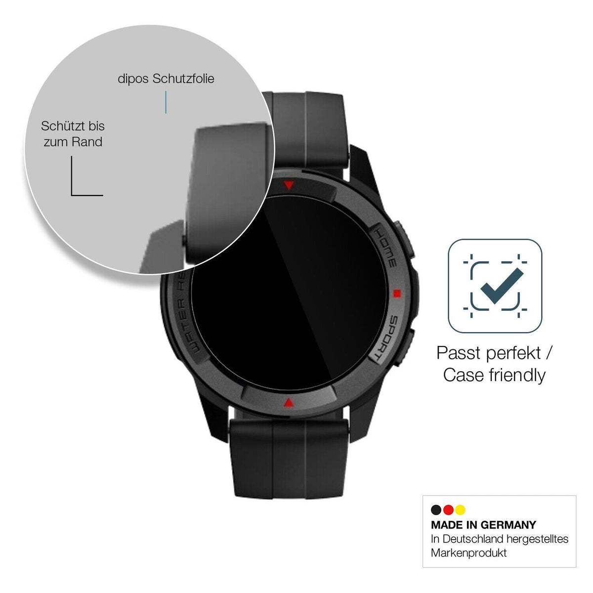 1x 9H Schutzfolie für Mibro Watch X1 Panzerfolie