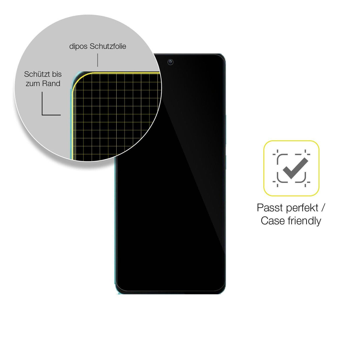 1x 3D Full Cover Schutzfolie für VIVO IQOO Neo7 Racing