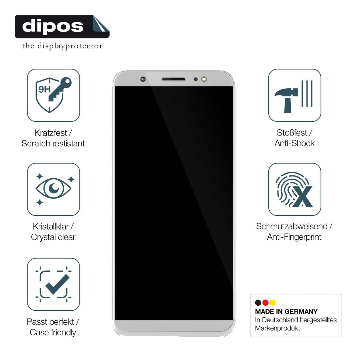 1x 9H Schutzfolie für Tecno Camon I Panzerfolie